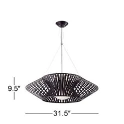 Possini Euro Design Planet Black Large Pendant Light 31 1/2" Wide Mid Century Modern White Glass For Dining Room House Foyer Kitchen Island Entryway -Possini Euro Design GUEST 00af8dfe bea5 4967 a791 2ff4c5e8b080