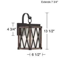 Possini Euro Design Brawley Rustic Industrial Outdoor Wall Light Fixture Bronze Wood Grain 13 1/2" Clear Seedy Glass For Post Exterior Barn Deck House 13 Possini Euro Design Brawley Rustic Industrial Outdoor Wall Light Fixture Bronze Wood Grain 13 1/2" Clear Seedy Glass For Post Exterior Barn Deck House -Possini Euro Design GUEST 01352250 e1dd 4954 be3b 6ebdb720546a
