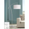 Possini Euro Design Raymond Modern 69" Tall Arc Floor Lamp With Smart Socket Raymond Nickel Adjustable Off-White Shade For Living Room 2 Possini Euro Design Raymond Modern 69" Tall Arc Floor Lamp With Smart Socket Raymond Nickel Adjustable Off-White Shade For Living Room -Possini Euro Design GUEST 0193a25c dfd7 422a 9bd1 792f5db49aee