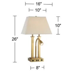 Possini Euro Design Possini Euro Deacon Brass Gooseneck Lamps With USB Port And Outlet Set Of 2 17 Possini Euro Design Possini Euro Deacon Brass Gooseneck Lamps With USB Port And Outlet Set Of 2 -Possini Euro Design GUEST 02c03453 9930 4726 af21 ec94b7937eb0