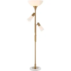 Possini Euro Design Modern Torchiere Floor Lamp With Side Lights 71" Tall Warm Gold Frosted Glass Shade For Living Room House -Possini Euro Design GUEST 03b45d7f 8614 4c8a a2dd 82d6e520ca60