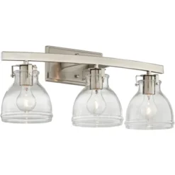 Possini Euro Design Bellis Modern Industrial Wall Light Brushed Nickel Hardwire 23 1/2" 3-Light Fixture Clear Glass For Bedroom Bathroom Vanity House 12 Possini Euro Design Bellis Modern Industrial Wall Light Brushed Nickel Hardwire 23 1/2" 3-Light Fixture Clear Glass For Bedroom Bathroom Vanity House -Possini Euro Design GUEST 03bfba9b 6749 41e7 8638 b67ce80fda6b