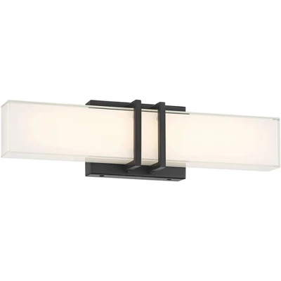 Possini Euro Design Possini Euro Exeter 17" Wide Black LED Bathroom Vanity Light 8 Possini Euro Design Possini Euro Exeter 17" Wide Black LED Bathroom Vanity Light - Image 6