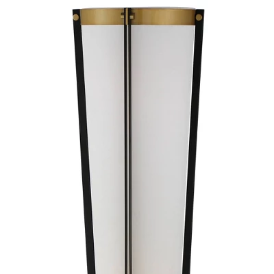 Possini Euro Design Vista Mid Century Modern Torchiere Floor Lamp With Riser 73 1/2" Tall Brass Gunmetal Gray Off White Linen Shade For Living Room 3 Possini Euro Design Vista Mid Century Modern Torchiere Floor Lamp With Riser 73 1/2" Tall Brass Gunmetal Gray Off White Linen Shade For Living Room