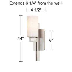 Possini Euro Design Ludlow Modern Wall Light Sconce Brushed Nickel Hardwire 4 1/2" Fixture Frosted Glass Shade For Bedroom Bathroom Vanity Reading 13 Possini Euro Design Ludlow Modern Wall Light Sconce Brushed Nickel Hardwire 4 1/2" Fixture Frosted Glass Shade For Bedroom Bathroom Vanity Reading -Possini Euro Design GUEST 04afdf1f c53d 4b89 90cb 8d3759a2db9f