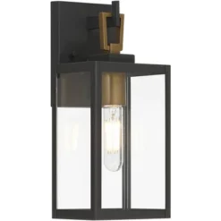 Possini Euro Design Possini Euro Trystin 13" High Black And Brass Outdoor Wall Light 14 Possini Euro Design Possini Euro Trystin 13" High Black And Brass Outdoor Wall Light -Possini Euro Design GUEST 04cd4701 c5b7 4dca 83cf 9d5cb2c26f7b