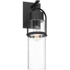 Possini Euro Design Caramela 20" High Modern Outdoor Wall Light Fixture Mount Porch House Exterior Outside Weatherproof Black Metal Clear Glass Shade -Possini Euro Design GUEST 067e9db2 4a8d 4745 86b3 3e919875c572