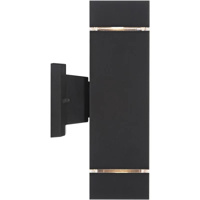 Possini Euro Design Skyridge 11 3/4" High Mid Century Modern Outdoor Wall Light Fixture Mount Porch House Exterior Up-Down LED Bulb Black Aluminum 8 Possini Euro Design Skyridge 11 3/4" High Mid Century Modern Outdoor Wall Light Fixture Mount Porch House Exterior Up-Down LED Bulb Black Aluminum - Image 6