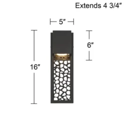 Possini Euro Design Possini Euro Miele 16" High Matte Black Outdoor LED Wall Light 13 Possini Euro Design Possini Euro Miele 16" High Matte Black Outdoor LED Wall Light -Possini Euro Design GUEST 079e02c1 4ede 471e af8f 25f9d642818c
