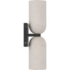 Possini Euro Design Possini Euro Amalfi 15" High Black And Cement 2-Light LED Wall Sconce -Possini Euro Design GUEST 07cc5d86 3502 4348 b30d 8ffd25fb619b