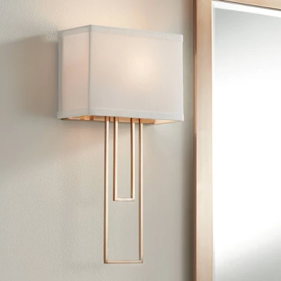 Possini Euro Design Possini Euro Siobhan 16" High Gold And White Wall Sconce 3 Possini Euro Design Possini Euro Siobhan 16" High Gold And White Wall Sconce