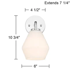 Possini Euro Design Possini Euro Grace 10 3/4" High Chrome Wall Sconce -Possini Euro Design GUEST 08767c49 8e75 4ef6 9c75 d4375249f7a9