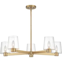 Possini Euro Design Satiny Gold Pendant Chandelier 27 1/4" Wide Modern Clear Glass Shades 5-Light Fixture For Dining Room House 11 Possini Euro Design Satiny Gold Pendant Chandelier 27 1/4" Wide Modern Clear Glass Shades 5-Light Fixture For Dining Room House -Possini Euro Design GUEST 0a12ef60 a05f 4b14 b26d c11226a334c4