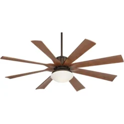 60" Possini Euro Design Industrial Outdoor Ceiling Fan With LED Light Remote Control Bronze Koa Opal Glass Damp Rated Patio Gazebo -Possini Euro Design GUEST 0b7781c8 caa2 428d 8053 d1a2989b53bc