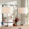 Possini Euro Design Traverse Modern Table Lamps Set Of 2 29 1/2" Tall Brushed Nickel With USB Charging Port LED Gooseneck White Drum Shade For Desk -Possini Euro Design GUEST 0b86014d 2919 4ecf ba2a e6e931a9ac67