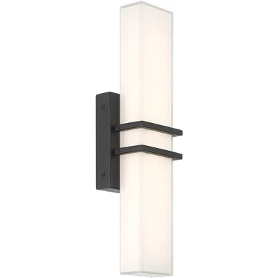 Possini Euro Design Possini Euro Exeter 17" Wide Black LED Bathroom Vanity Light 7 Possini Euro Design Possini Euro Exeter 17" Wide Black LED Bathroom Vanity Light - Image 5