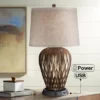Possini Euro Design Buckhead Modern Table Lamp 28" Tall Bronze With Dimmable USB Workstation Base Drum Shade For Bedroom Living Room Kids Desk Home -Possini Euro Design GUEST 0e2a82ba aef7 49de 9a1d b876561fe054
