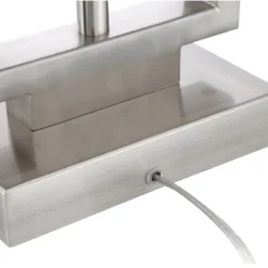 Possini Euro Design Modern Table Lamp With USB Outlet Reading Light LED 29.25" Tall Brushed Nickel Rectangular Off White Shade Bedroom Office 16 Possini Euro Design Modern Table Lamp With USB Outlet Reading Light LED 29.25" Tall Brushed Nickel Rectangular Off White Shade Bedroom Office -Possini Euro Design GUEST 0ee048e2 860f 486d 90da 3e466d98667b