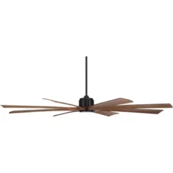 80" Possini Euro Design Defender Modern Indoor Outdoor Ceiling Fan With Dimmable LED Light Remote Matte Black Koa Damp Rated For Patio Exterior House -Possini Euro Design GUEST 0f582285 1681 4975 a44e c93fc62a927f