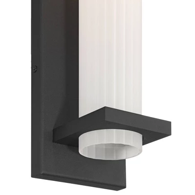 Possini Euro Design Kathleen 14" High Modern Outdoor Wall Light Fixture Mount Porch House Exterior Set Of 2 LED Bulb Sand Black Metal Glass Shade 10 Possini Euro Design Kathleen 14" High Modern Outdoor Wall Light Fixture Mount Porch House Exterior Set Of 2 LED Bulb Sand Black Metal Glass Shade - Image 8