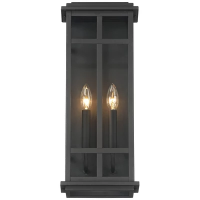 Possini Euro Design Metrix Modern Wall Light Sconce Black Metal Hardwired 8 1/4" 2-Light Fixture Clear Glass For Bedroom Bathroom Vanity 8 Possini Euro Design Metrix Modern Wall Light Sconce Black Metal Hardwired 8 1/4" 2-Light Fixture Clear Glass For Bedroom Bathroom Vanity - Image 6