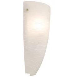 Possini Euro Design Isola Modern Wall Light Sconce White Stripes Frosted Art Glass 7 1/4" Fixture For Bedroom Bathroom Vanity Reading Living Room Home -Possini Euro Design GUEST 1435e6d3 2adf 4695 abbf dd68a32afb4f