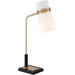 Possini Euro Design Cartwright 32" Tall Large Modern Glam Desk Lamps Set Of 2 USB Port Black Brass Finish Metal Home Office Living Room Charging -Possini Euro Design GUEST 1793b399 6aae 48ca ae83 417b989559a3