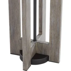 Possini Euro Design Arrista Modern 63" Tall Standing Floor Lamp Cylinder Foot Switch Wood Gray Wash Finish Living Room Bedroom House Reading Office -Possini Euro Design GUEST 19940de0 dd45 4c6f ab4c ca2b0e6a378d