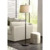 Possini Euro Design Nayla Modern Floor Lamp 62 1/2" Tall Bronze Metal Off White Fabric Tapered Drum Shade For Living Room Bedroom Office House Home -Possini Euro Design GUEST 1b739cd2 9b5d 4607 8b95 2edd3fa5c361