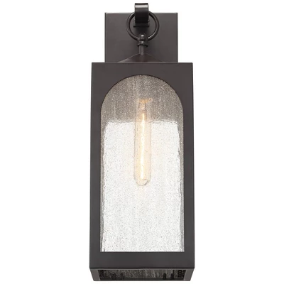 Possini Euro Design Tyne Modern Outdoor Wall Light Fixtures Set Of 2 Bronze Metal 20 1/2" Seedy Glass For Post Exterior Barn Deck House 9 Possini Euro Design Tyne Modern Outdoor Wall Light Fixtures Set Of 2 Bronze Metal 20 1/2" Seedy Glass For Post Exterior Barn Deck House - Image 7