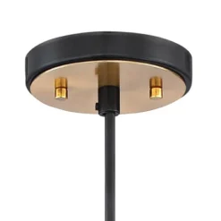 Possini Euro Design Black Warm Brass Mini Pendant Lighting Fixture 12" Wide Farmhouse Rustic For Dining Room House Home Kitchen Island High Ceilings -Possini Euro Design GUEST 1e0322b5 17ef 4a25 82e6 e05cd1168d57