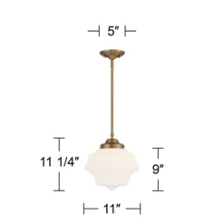 Possini Euro Design Soft Gold Mini Pendant Light 11" Wide Modern Schoolhouse Opal Glass Shade For Dining Living Room House Island 13 Possini Euro Design Soft Gold Mini Pendant Light 11" Wide Modern Schoolhouse Opal Glass Shade For Dining Living Room House Island -Possini Euro Design GUEST 1ec4db27 de8a 478c 83f1 d24a7b047541