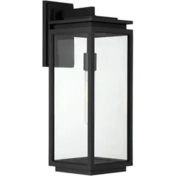 Possini Euro Design Atkins 21 1/4" High Modern Outdoor Wall Light Fixture Mount Porch House Weatherproof Matte Black Die Cast Metal Clear Glass Shade 15 Possini Euro Design Atkins 21 1/4" High Modern Outdoor Wall Light Fixture Mount Porch House Weatherproof Matte Black Die Cast Metal Clear Glass Shade -Possini Euro Design GUEST 1ef20bb3 3084 4588 b62c be90171cd89b