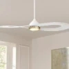 Possini Euro Design 52" Possini Euro Obi Matte White CCT LED Damp Ceiling Fan With Remote -Possini Euro Design GUEST 1f61b839 1b7d 449c a158 8c8da698f986