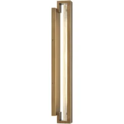 Possini Euro Design Possini Euro Cascadia 23 1/2" Wide Brass And Glass LED Bath Light -Possini Euro Design GUEST 1ffad91e e663 44cc af99 7d415281b4ec