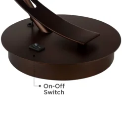 Possini Euro Design Modern Accent Table Lamp With USB Port Filament LED 22.5" High Bronze Metal Glass Dome Shade For Living Room Desk Bedroom -Possini Euro Design GUEST 20152b2f f63d 45e7 a3ad adf0a918ffc4