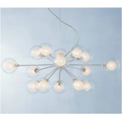 Possini Euro Design Spheres Chrome Chandelier 30" Wide Mid Century Modern Sputnik Glass Shade 15-Light Fixture For Dining Room House Kitchen Island -Possini Euro Design GUEST 202dd287 43ba 46a0 9941 18f28bdf72ac