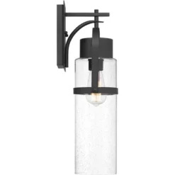 Possini Euro Design Caramela 20" High Modern Outdoor Wall Light Fixture Mount Porch House Exterior Outside Weatherproof Black Metal Clear Glass Shade -Possini Euro Design GUEST 215102c9 74cc 467d 9404 8d85d9126be2