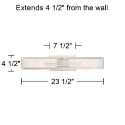 Possini Euro Design Midtown Modern Wall Light Brushed Nickel 23 1/2" 2-Light Fixture White Glass Shade For Bedroom Bathroom Vanity Reading Living Room 12 Possini Euro Design Midtown Modern Wall Light Brushed Nickel 23 1/2" 2-Light Fixture White Glass Shade For Bedroom Bathroom Vanity Reading Living Room -Possini Euro Design GUEST 217f474f e3f8 47f5 a268 d5931d6b6934