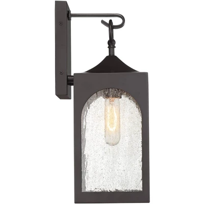 Possini Euro Design Tyne Modern Outdoor Wall Light Fixture Bronze 16 1/2" Seedy Glass For Post Exterior Barn Deck House Porch Yard Posts Patio Home 7 Possini Euro Design Tyne Modern Outdoor Wall Light Fixture Bronze 16 1/2" Seedy Glass For Post Exterior Barn Deck House Porch Yard Posts Patio Home - Image 5