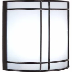 Possini Euro Design Possini Euro 11" Wide Textured Slate Frame White Acrylic Wall Sconce