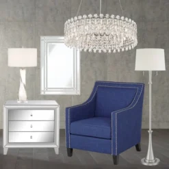 Possini Euro Design Alyssa Chrome Drum Chandelier 23 1/2" Wide Modern Crystal 12-Light LED Fixture For Dining Room Kitchen Island Entryway Bedroom -Possini Euro Design GUEST 269fb15d 913d 417b ac8d 2d724e2689ad