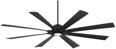 80" Possini Euro Design Defender Modern Indoor Outdoor Ceiling Fan With Dimmable LED Light Remote Control Matte Black Damp Rated For Patio Exterior 9 80" Possini Euro Design Defender Modern Indoor Outdoor Ceiling Fan With Dimmable LED Light Remote Control Matte Black Damp Rated For Patio Exterior - Image 7