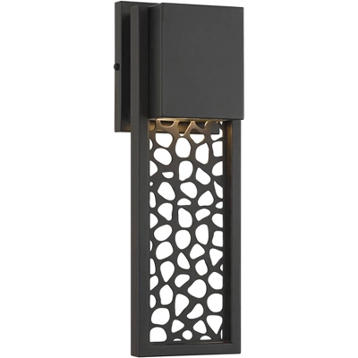 Possini Euro Design Possini Euro Miele 16" High Matte Black Outdoor LED Wall Light 7 Possini Euro Design Possini Euro Miele 16" High Matte Black Outdoor LED Wall Light - Image 5