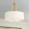 Possini Euro Design Sundry Warm Brass Pendant Chandelier 24" Wide Modern Double Drum Shades 4-Light Fixture For Dining Room House Foyer Kitchen Island -Possini Euro Design GUEST 27cabbdb 88ce 44df aec6 22368006ce25