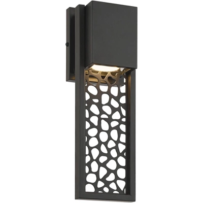 Possini Euro Design Possini Euro Miele 16" High Matte Black Outdoor LED Wall Light 11 Possini Euro Design Possini Euro Miele 16" High Matte Black Outdoor LED Wall Light - Image 9