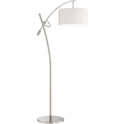 Possini Euro Design Raymond Modern 69" Tall Arc Floor Lamp With Smart Socket Raymond Nickel Adjustable Off-White Shade For Living Room -Possini Euro Design GUEST 29f3ca7b 9caf 4d92 8137 0a62d3f1d170 1