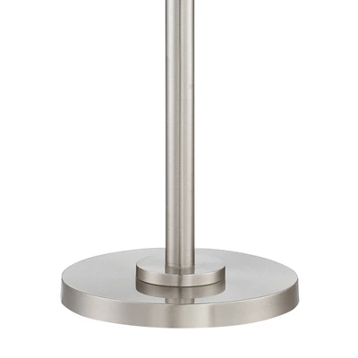 Possini Euro Design Meridian Modern 72" Tall Floor Lamp Brushed Nickel Metal Light Blaster LED Black Drum Shade For Living Room Bedroom 6 Possini Euro Design Meridian Modern 72" Tall Floor Lamp Brushed Nickel Metal Light Blaster LED Black Drum Shade For Living Room Bedroom - Image 4