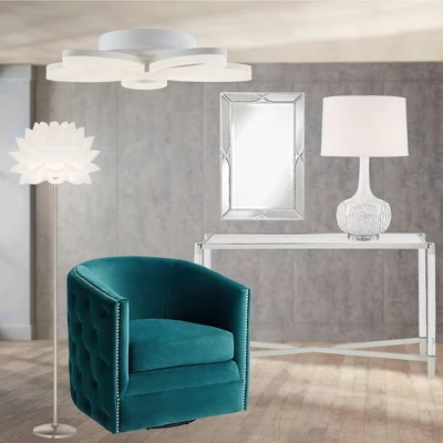 Possini Euro Design Modern Floor Lamp 63" Tall Brushed Steel White Orb Petal Flower Shade Dimmable For Living Room Reading Bedroom Office 10 Possini Euro Design Modern Floor Lamp 63" Tall Brushed Steel White Orb Petal Flower Shade Dimmable For Living Room Reading Bedroom Office - Image 8