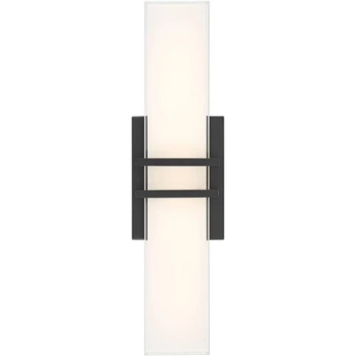 Possini Euro Design Possini Euro Exeter 17" Wide Black LED Bathroom Vanity Light 6 Possini Euro Design Possini Euro Exeter 17" Wide Black LED Bathroom Vanity Light - Image 4